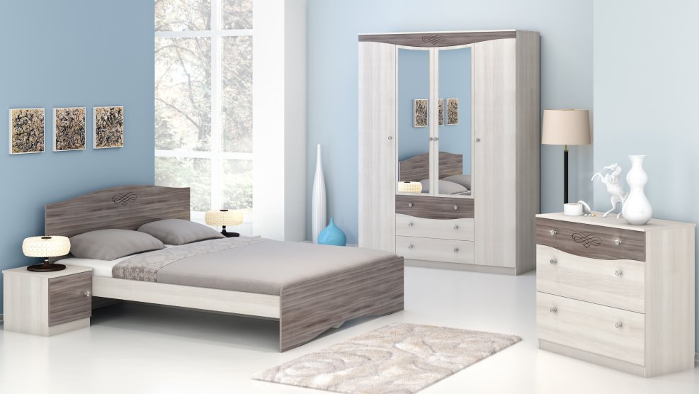 Купить Шкаф 4-дверный "Ванесса" в интернет-магазине мебели ТК Аватара - фото