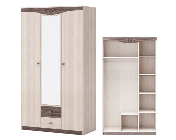 Купить Шкаф 3-дверный "Ванесса" в интернет-магазине мебели ТК Аватара - фото