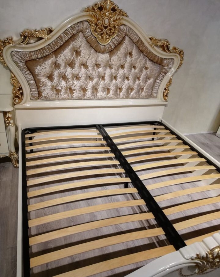 Спальня Джоконда с 4-дверным шкафом слоновая кость глянец - фото