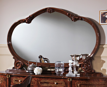 Зеркало в раме большое Роза Орех - фото
